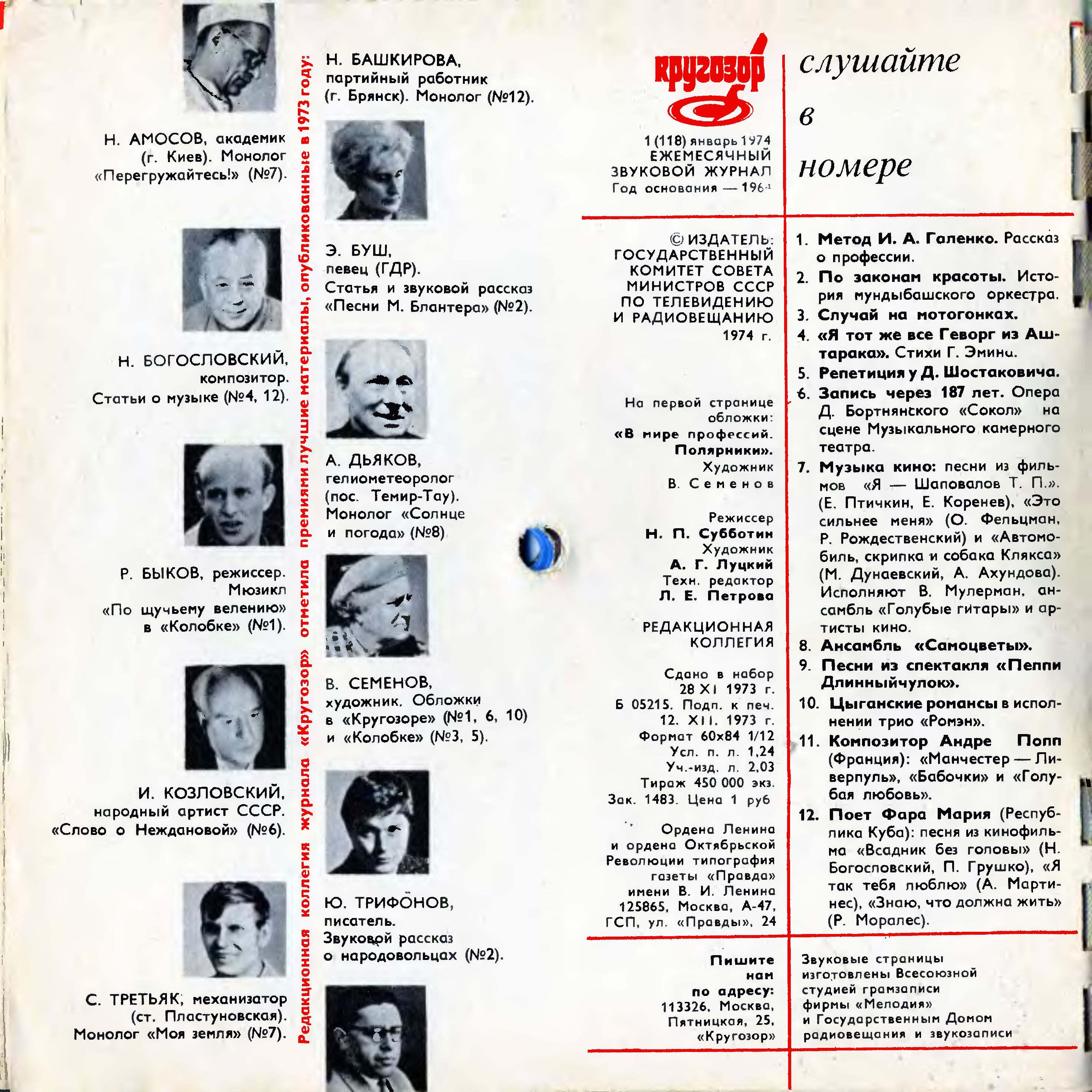 Кругозор 1974 №01