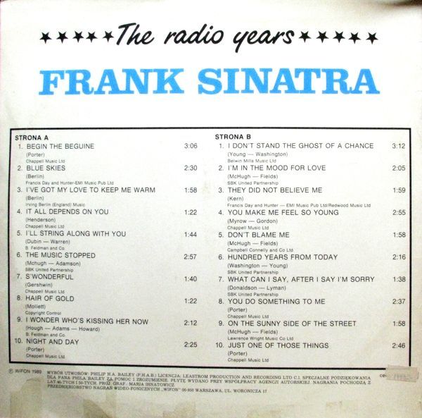 Frank Sinatra ‎– The Radio Years   [по заказу польской фирмы WIFON, LP 143]