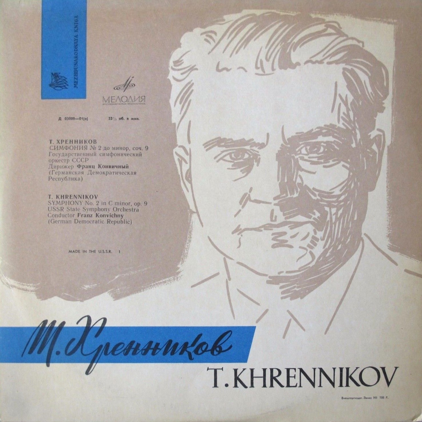 Т. ХРЕННИКОВ (1913–2007) Симфония №2 до минор, соч. 9 (Ф. Конвичный, ГДР)