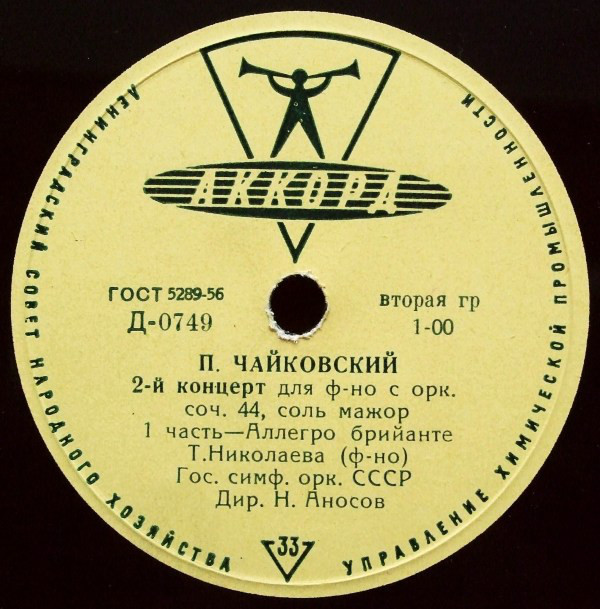 П. ЧАЙКОВСКИЙ (1840–1893): Концерт №2 для фортепиано с оркестром  (Т. Николаева, Н. Аносов)