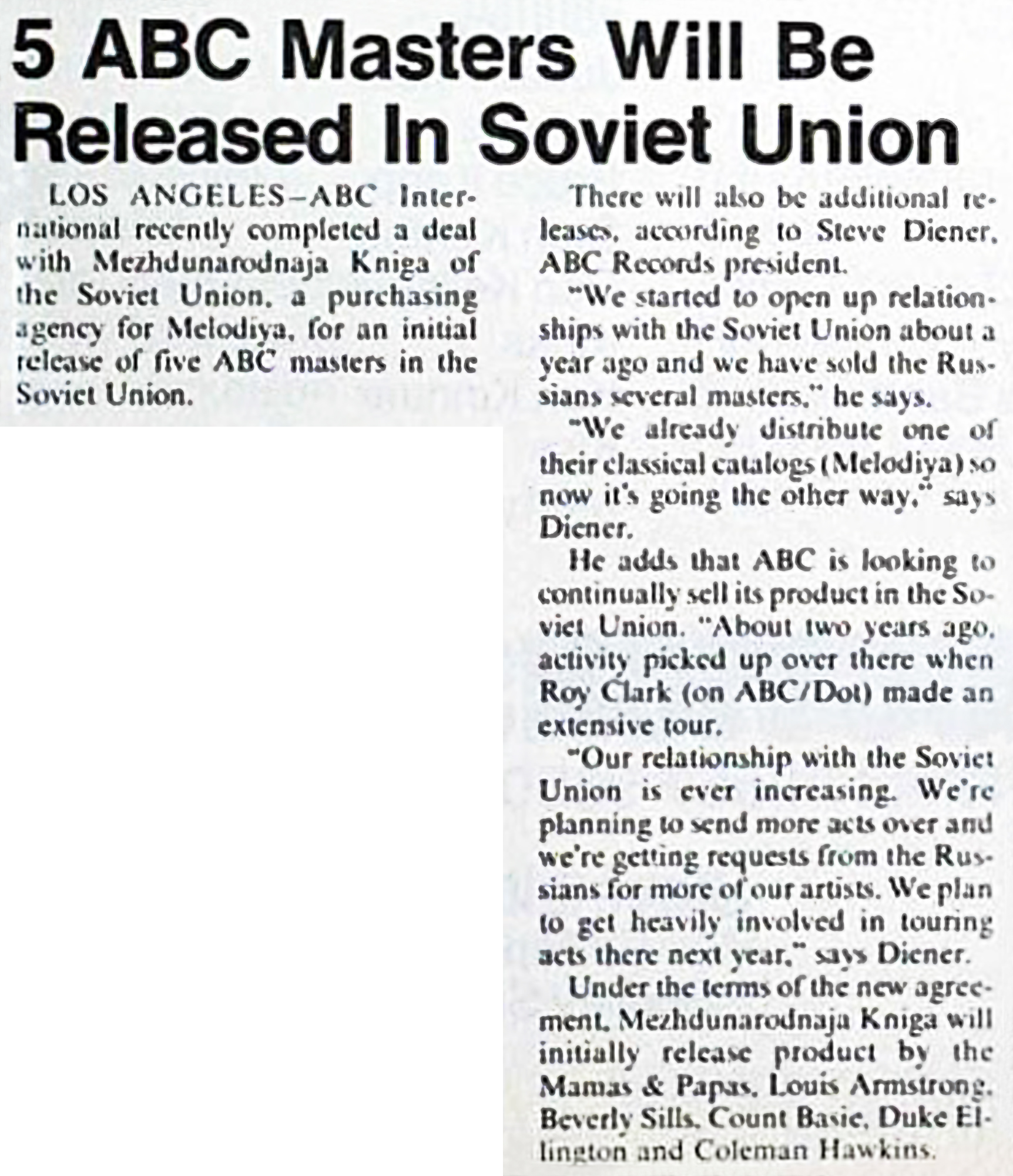 5 ABC Masters Will Be Released In Soviet Union