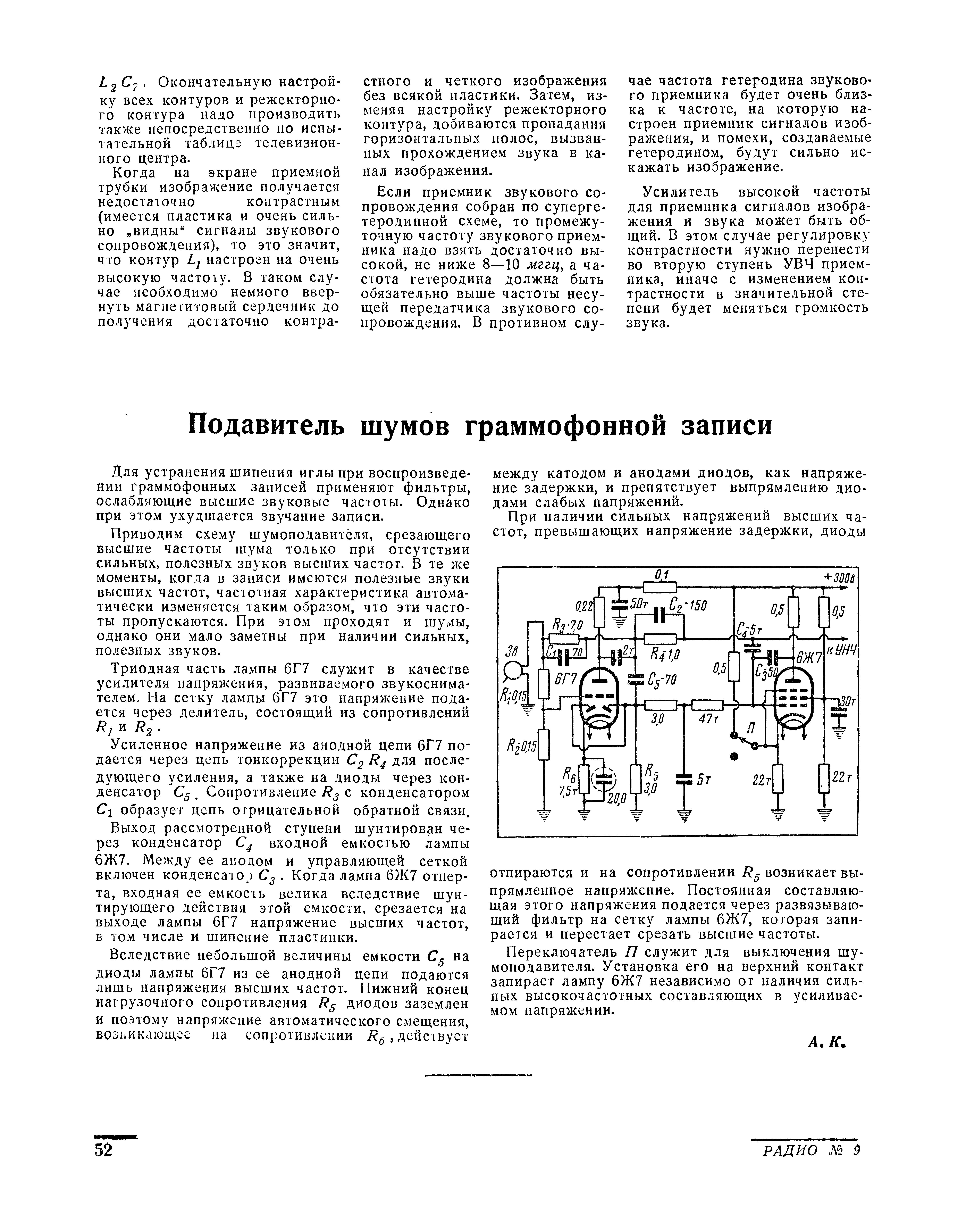 Подавитель шумов граммофонной записи