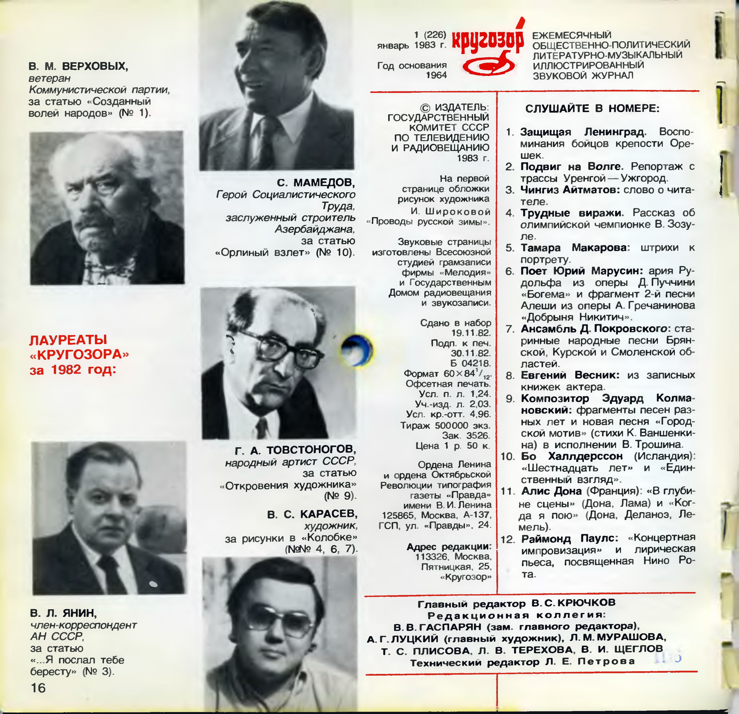 Кругозор 1983 №01