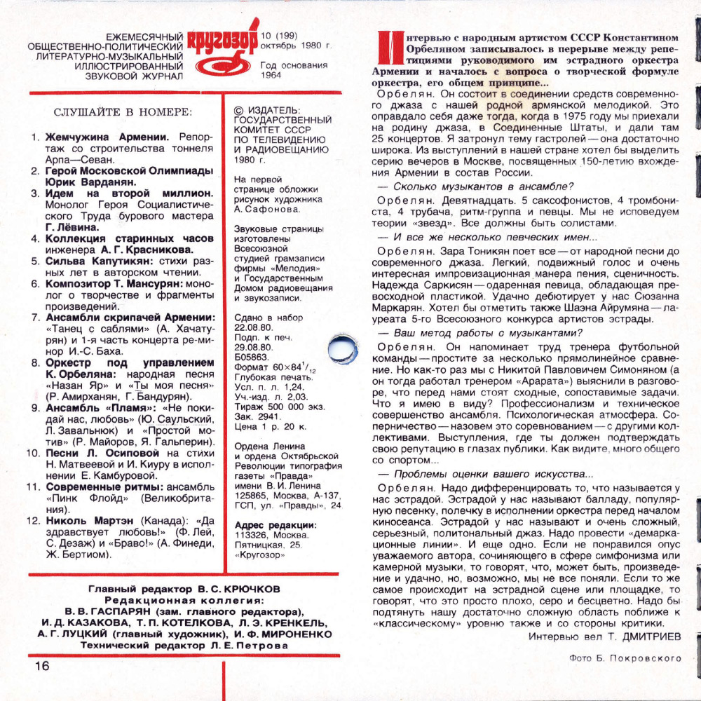 Кругозор 1980 №10