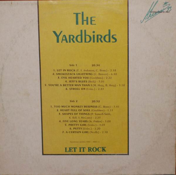 YARDBIRDS - Let It Rock