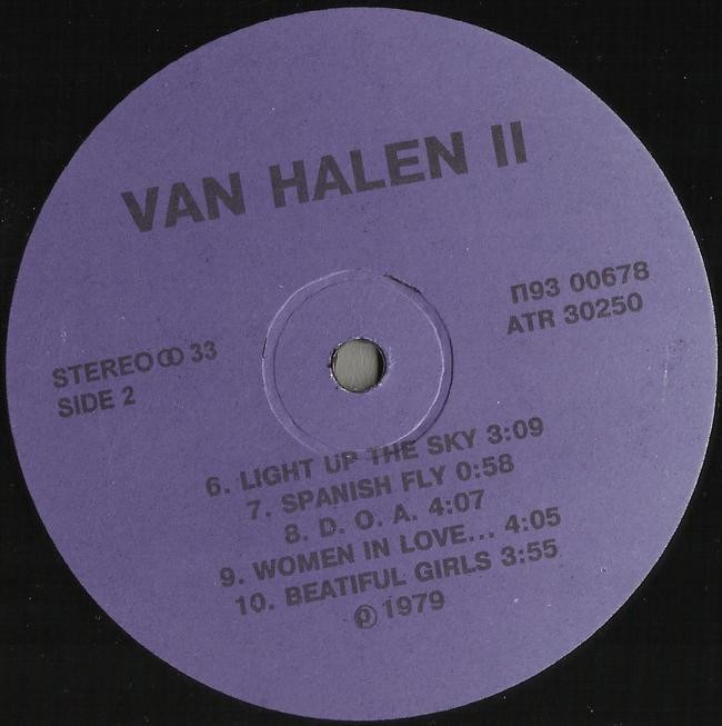 VAN HALEN. Van Halen II