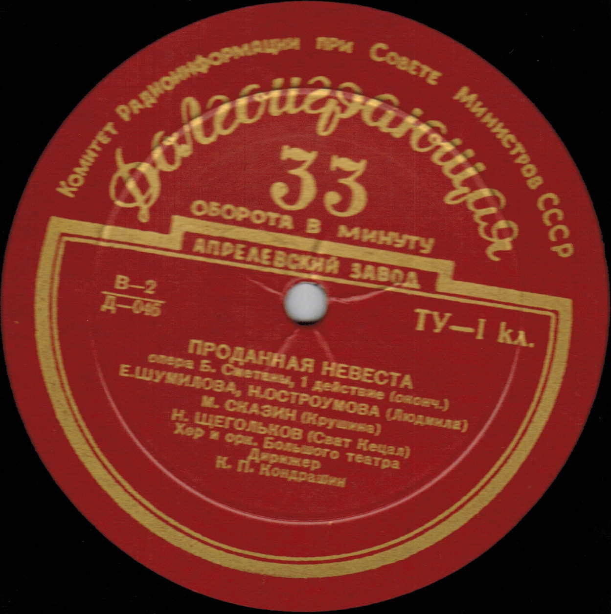 Б. СМЕТАНА (1824–1884): «Проданная невеста», опера (К. Кондрашин)