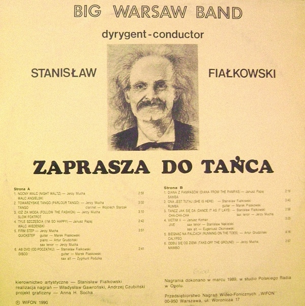 Orkiestra "Big Warsaw Band"  ‎– "Zaprasza Do Tańca " [по заказу польской фирмы WIFON, LP 159]