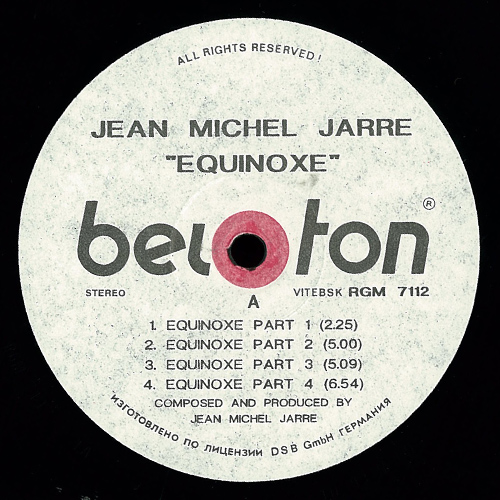 Jean-Michel JARRE. Equinoxe
