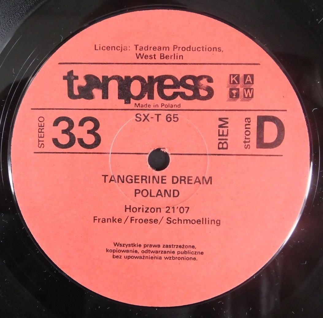 Tangerine Dream "Poland" - the Warsaw concert [по заказу польской фирмы TONPRESS]