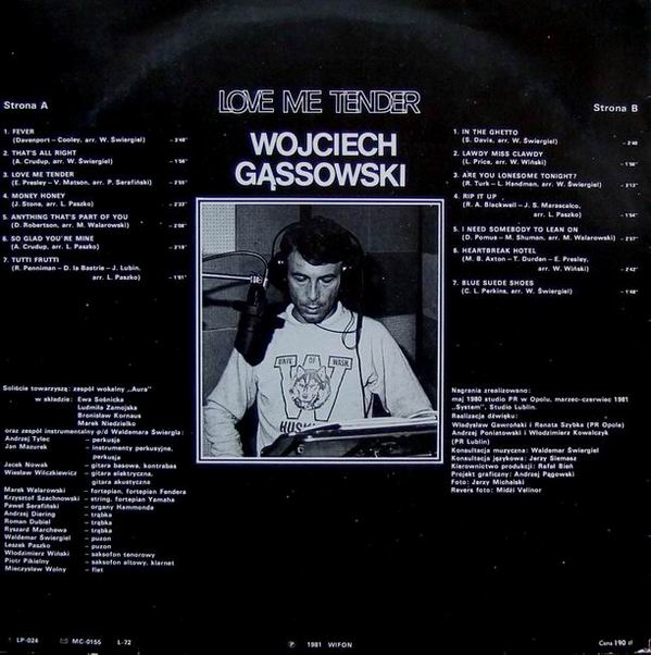 Wojciech Gąssowski ‎– Love Me Tender [по заказу польской фирмы WIFON, LP 024]