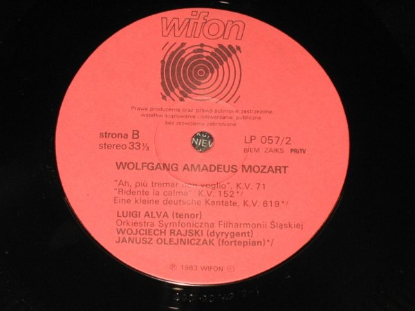 Mozart - Tenorowe arie koncertowe (komplet) [по заказу польской фирмы WIFON, LP 057/1-2]