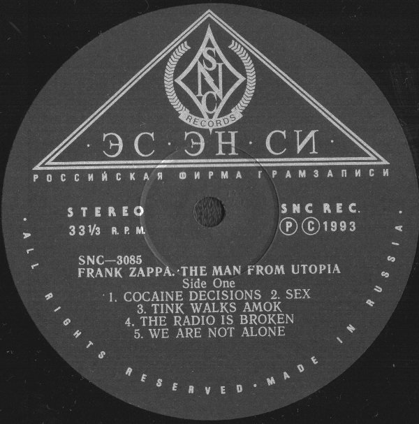 Frank ZAPPA. The Man From Utopia