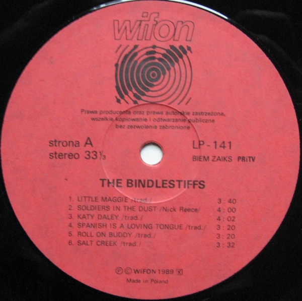 The Bindlestiffs [по заказу польской фирмы WIFON, LP 141]