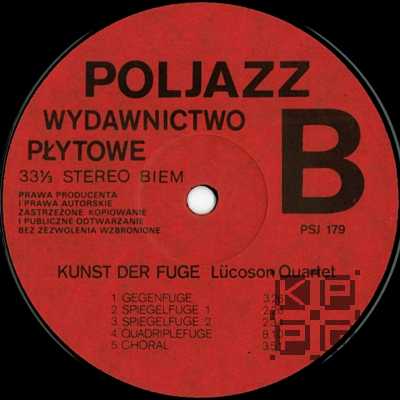 Lücoson Quartett - Johann Sebastian Bach - Die Kunst der Fuge BWV1080 [по заказу польской фирмы POLJAZZ, PSJ 179]