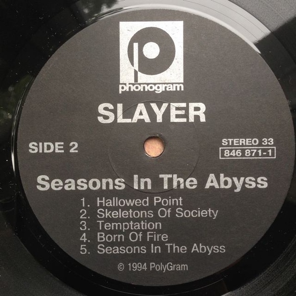Slayer ‎– Seasons In The Abyss