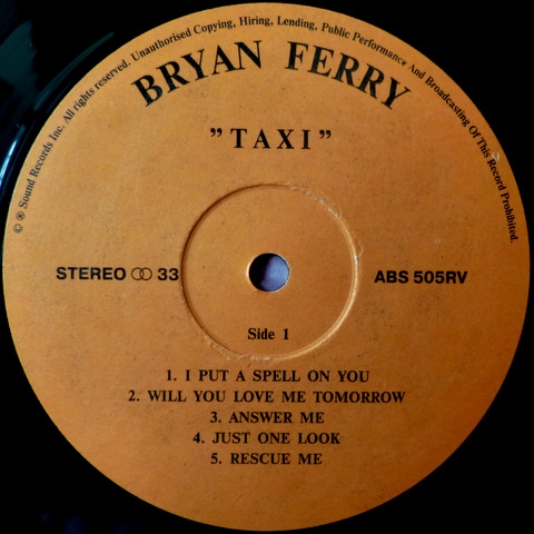 Bryan Ferry. Taxi