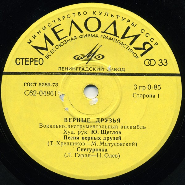 ВИА «ВЕРНЫЕ ДРУЗЬЯ», рук. Ю.Щеглов