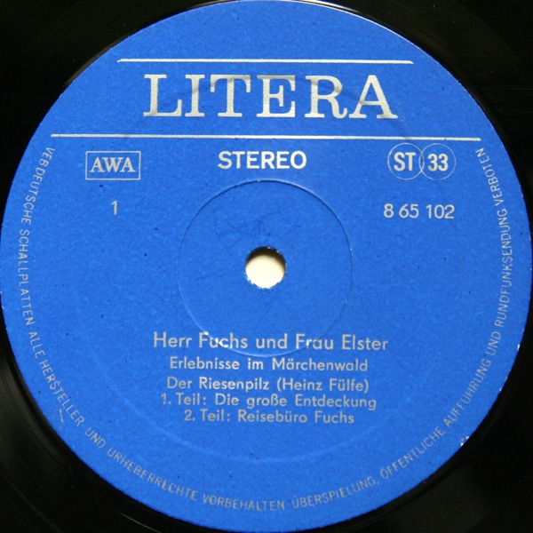 Herr Fuchs Und Frau Elster  [по заказу немецкой фирмы LITERA 8 65 102]