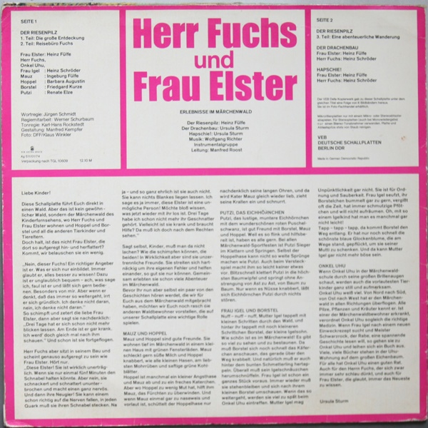 Herr Fuchs Und Frau Elster  [по заказу немецкой фирмы LITERA 8 65 102]