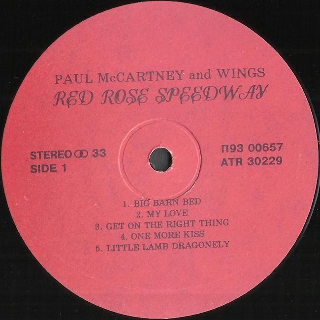 PAUL McCARTNEY AND WINGS «Red Rose Speedway»