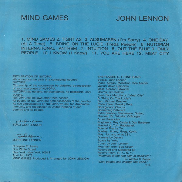 LENNON John «Mind Games»