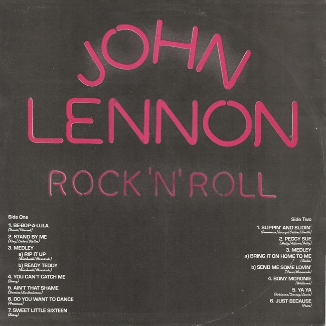 LENNON John "Rock'n'Roll"
