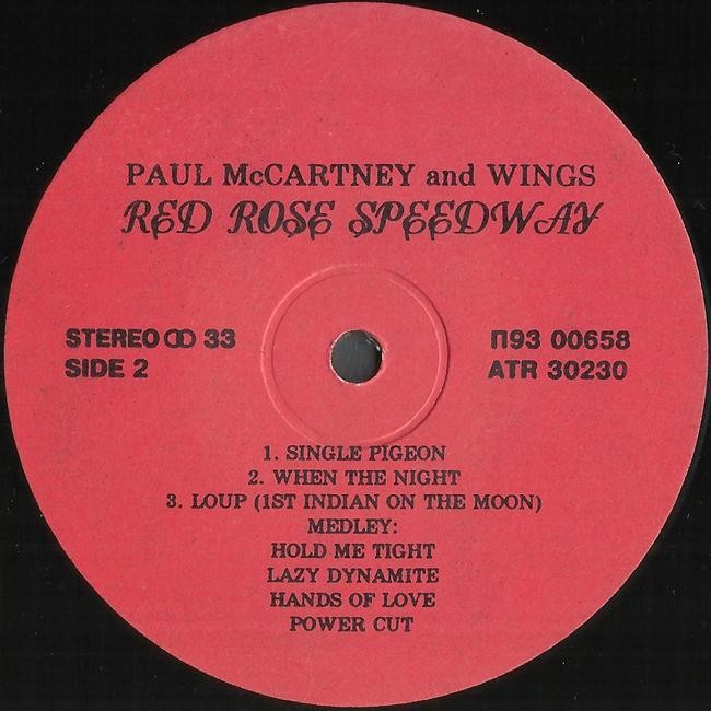 PAUL McCARTNEY AND WINGS «Red Rose Speedway»