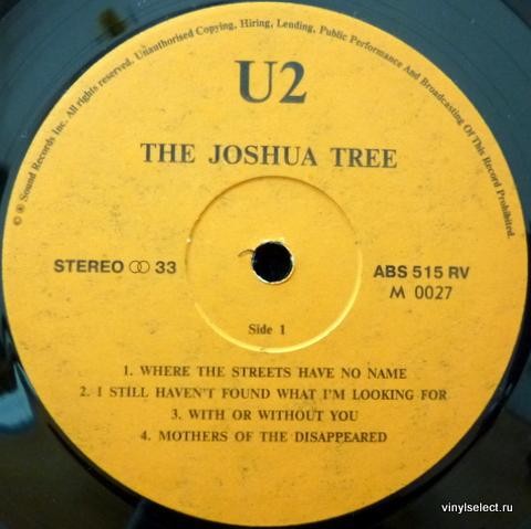 U2 ‎— The Joshua Tree