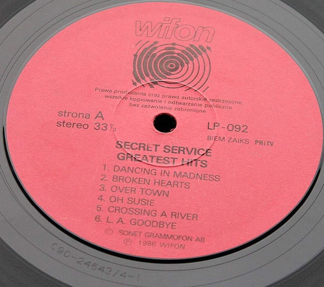 Secret Service - Greatest Hits [по заказу польской фирмы WIFON, LP 092]
