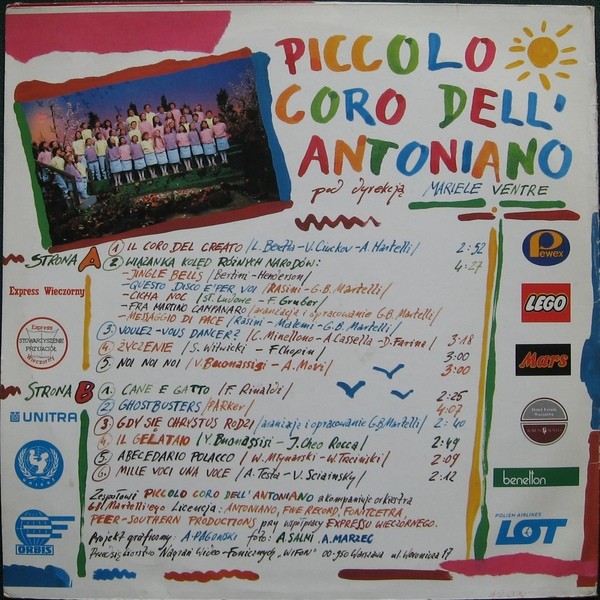 Piccolo Coro Dell' Antoniano [по заказу польской фирмы WIFON, LP 154]