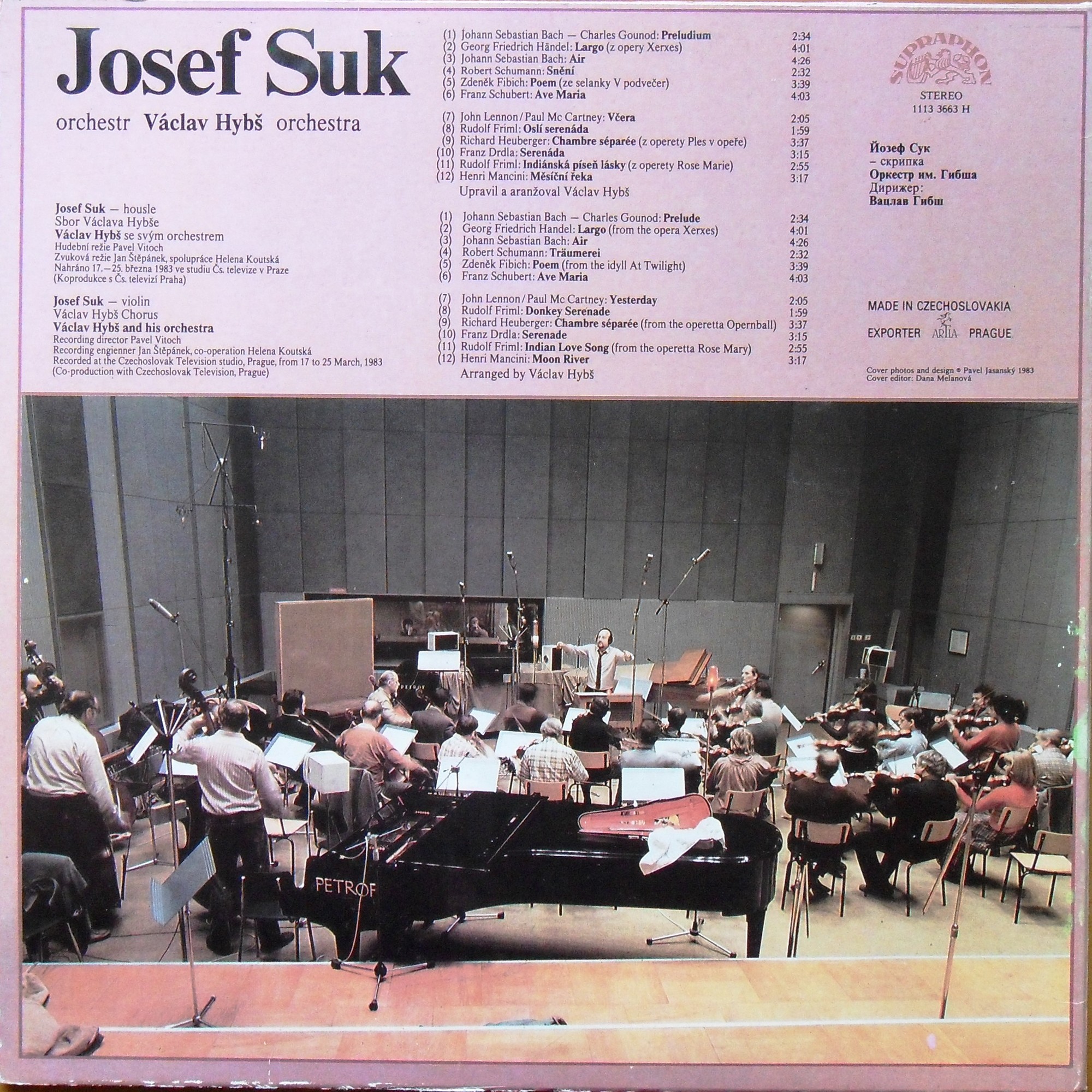 Josef Suk - Václav Hybš Orchestra [по заказу чешской фирмы SUPRAPHON 1113 3663]