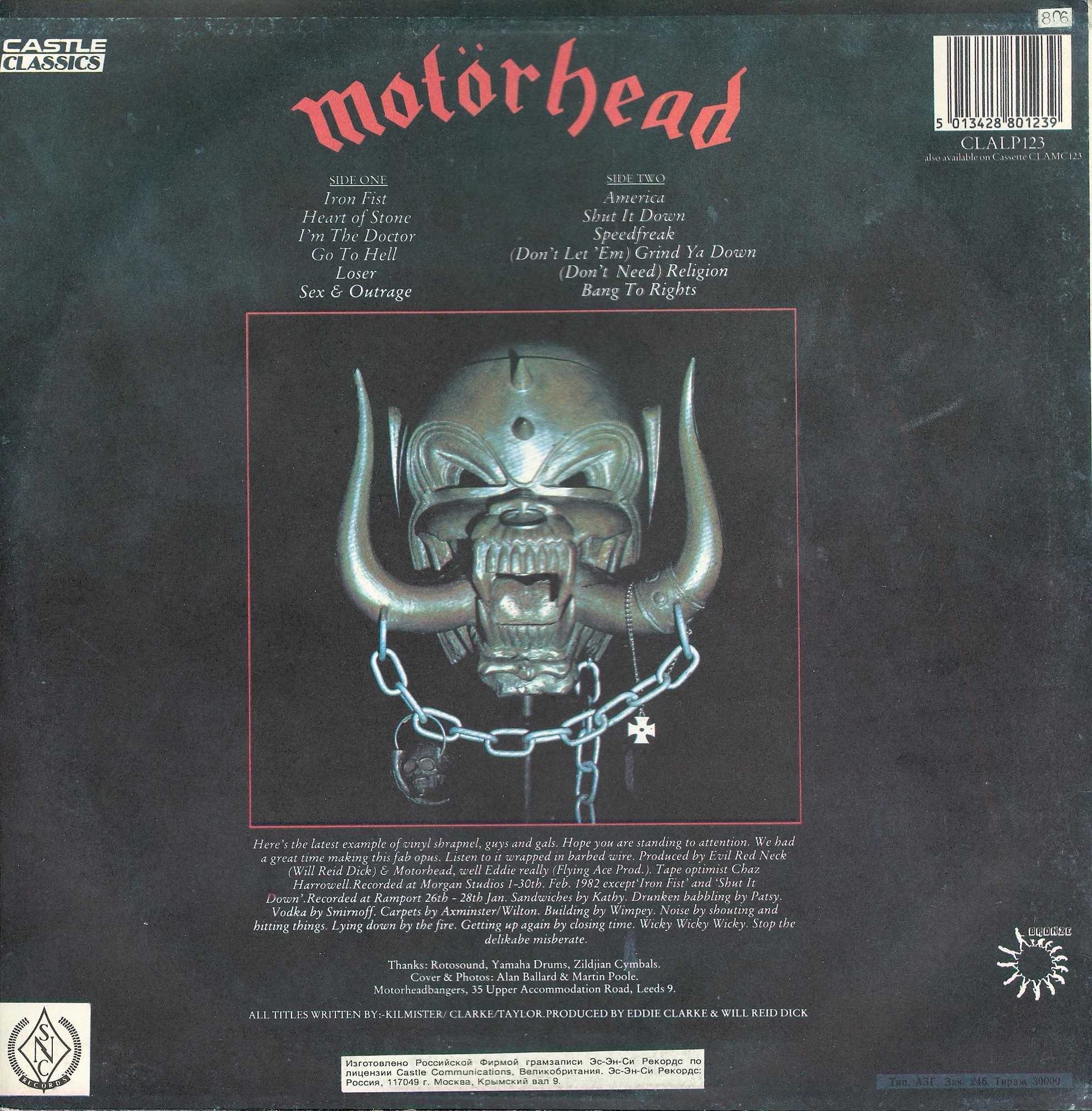 Motorhead. "Iron Fist"