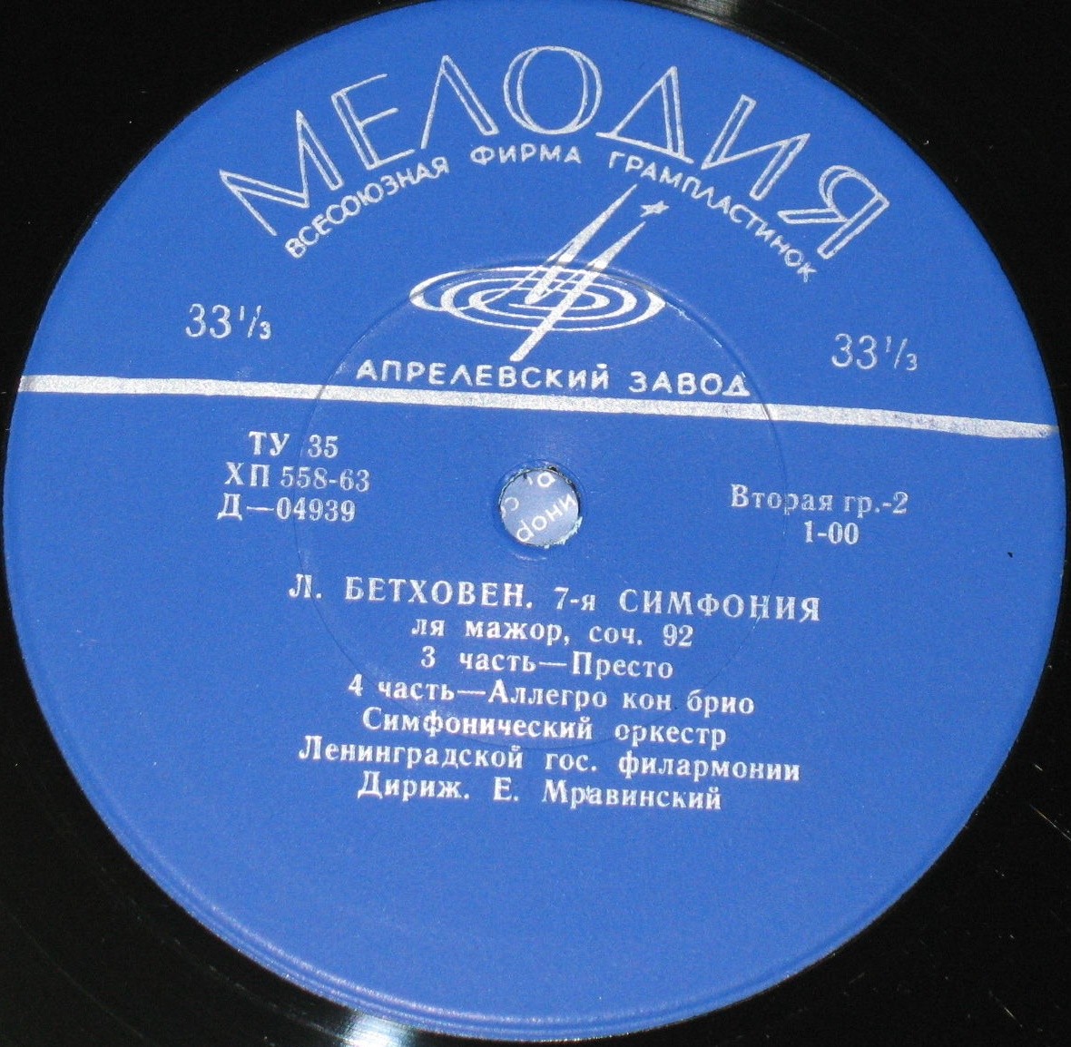 Л. БЕТХОВЕН (1770–1827) Симфония № 7 ля мажор, соч. 92 (Е. Мравинский)