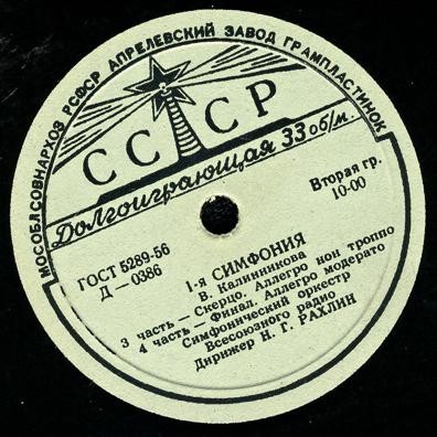 В. КАЛИННИКОВ (1866–1900): 1-я симфония (Н. Рахлин)