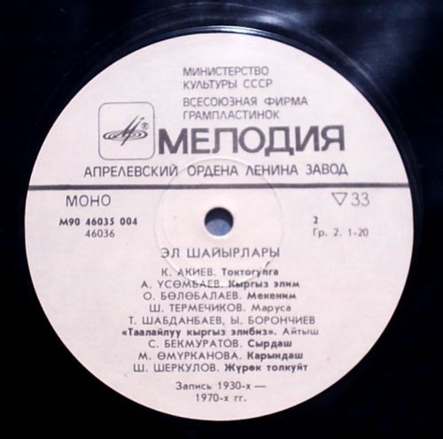 МЕЛОДИИ АЛА-ТОО (альбом № 3).