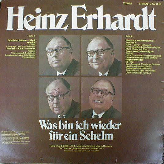 Heinz Erhardt ‎– Was Bin Ich Wieder Für Ein Schelm [по заказу немецкой фирмы LITERA, 8 65 388]