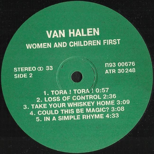 VAN HALEN. Women & Children First