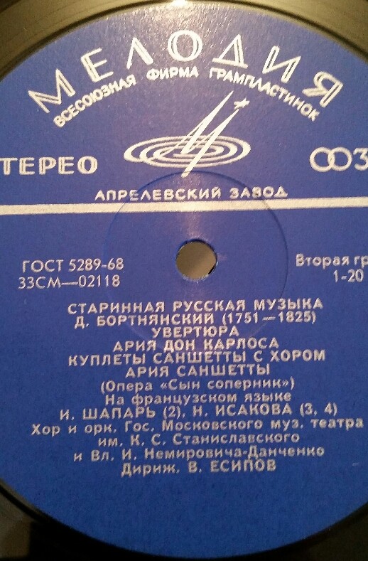 Старинная русская музыка. Д. Бортнянский