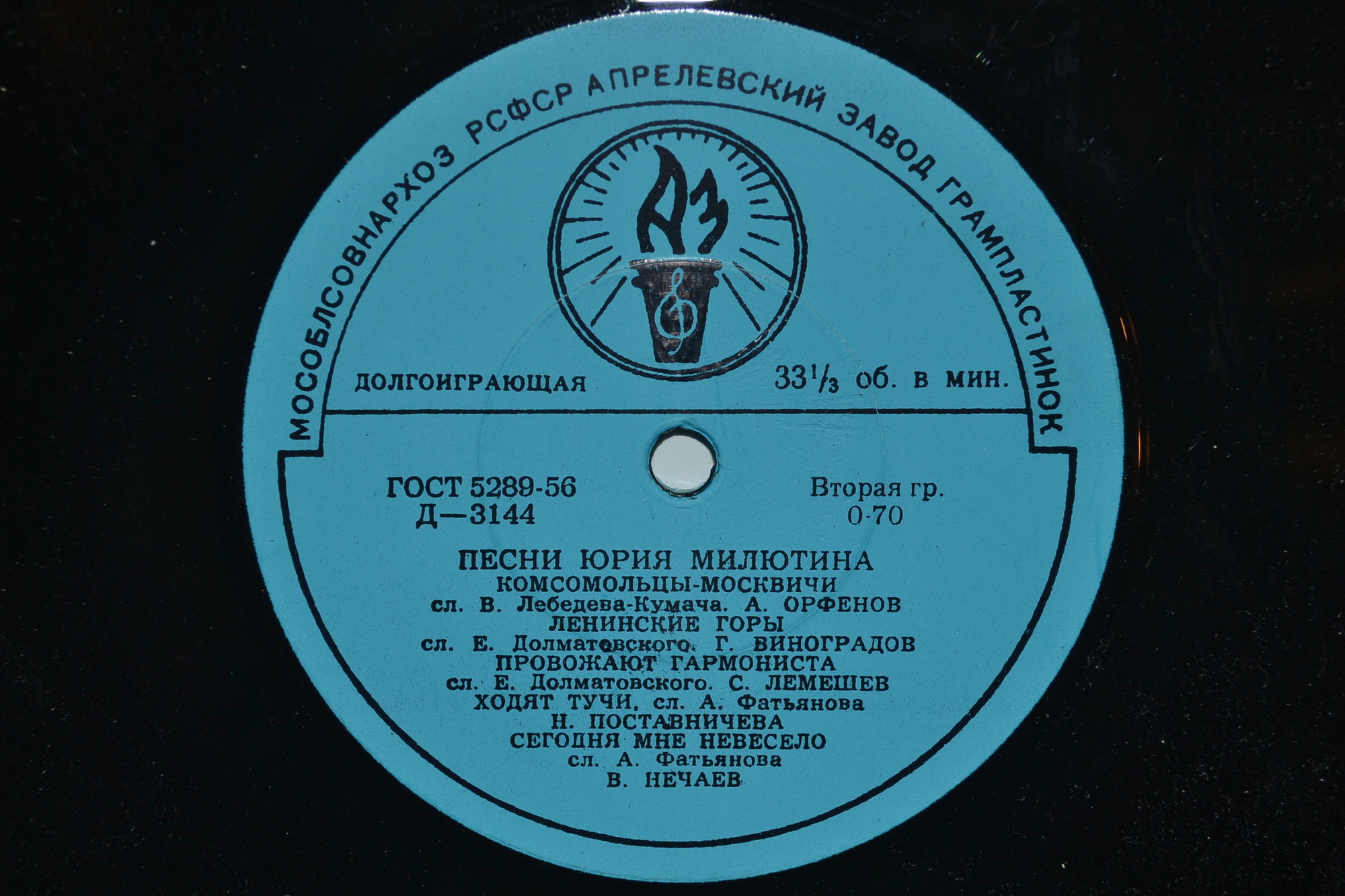 Песни Юрия МИЛЮТИНА (1903-1968)