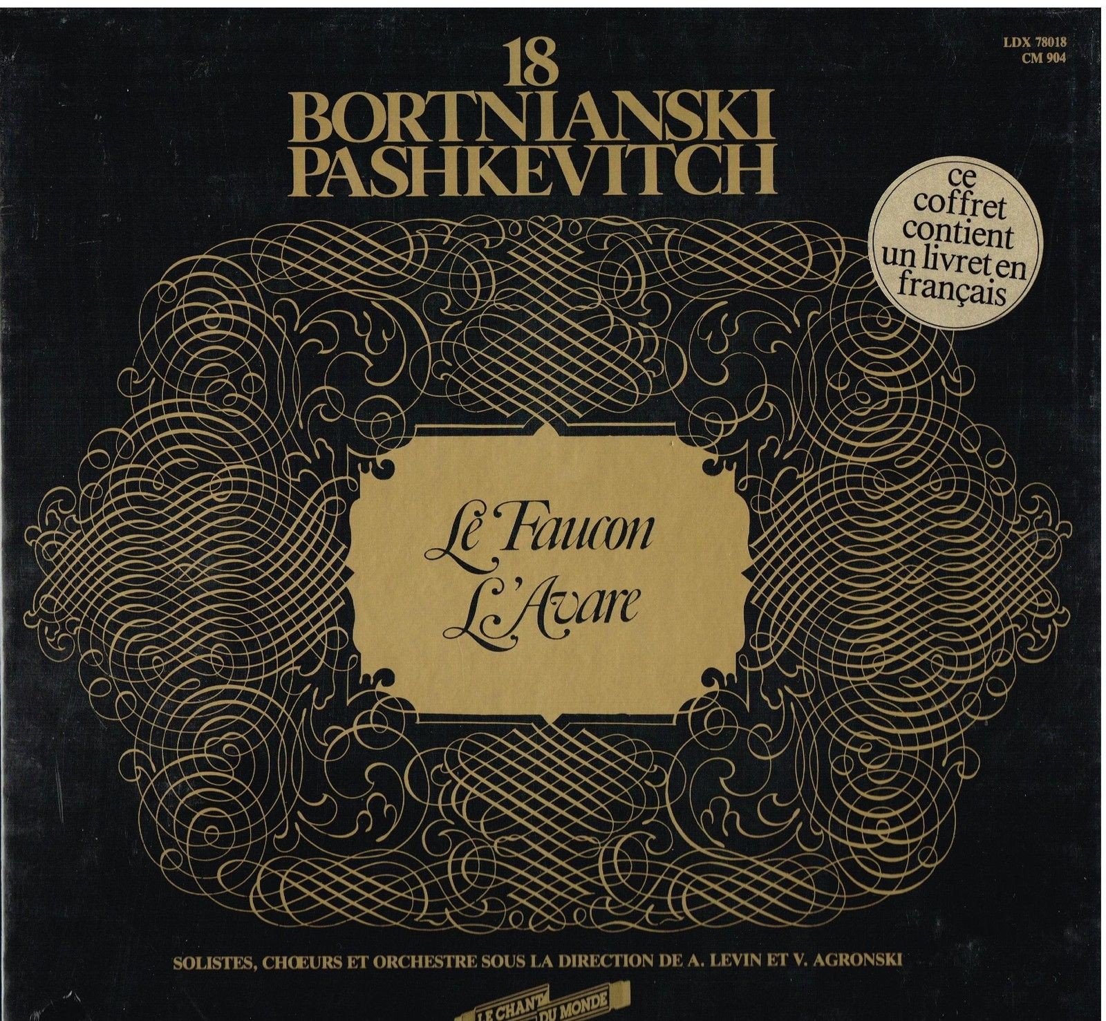 Bortnianski: Le Faucon; Pashkevitch: L'Avare (Le Chant Du Monde ‎LDX 78018, 4LP)