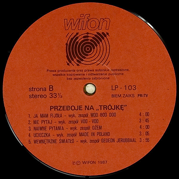 Przeboje Na "Trójkę" [по заказу польской фирмы WIFON, LP 103]