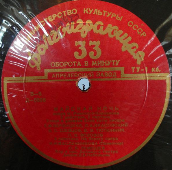 Н. А. РИМСКИЙ-КОРСАКОВ (1844-1908): Майская ночь, опера в 3 д.