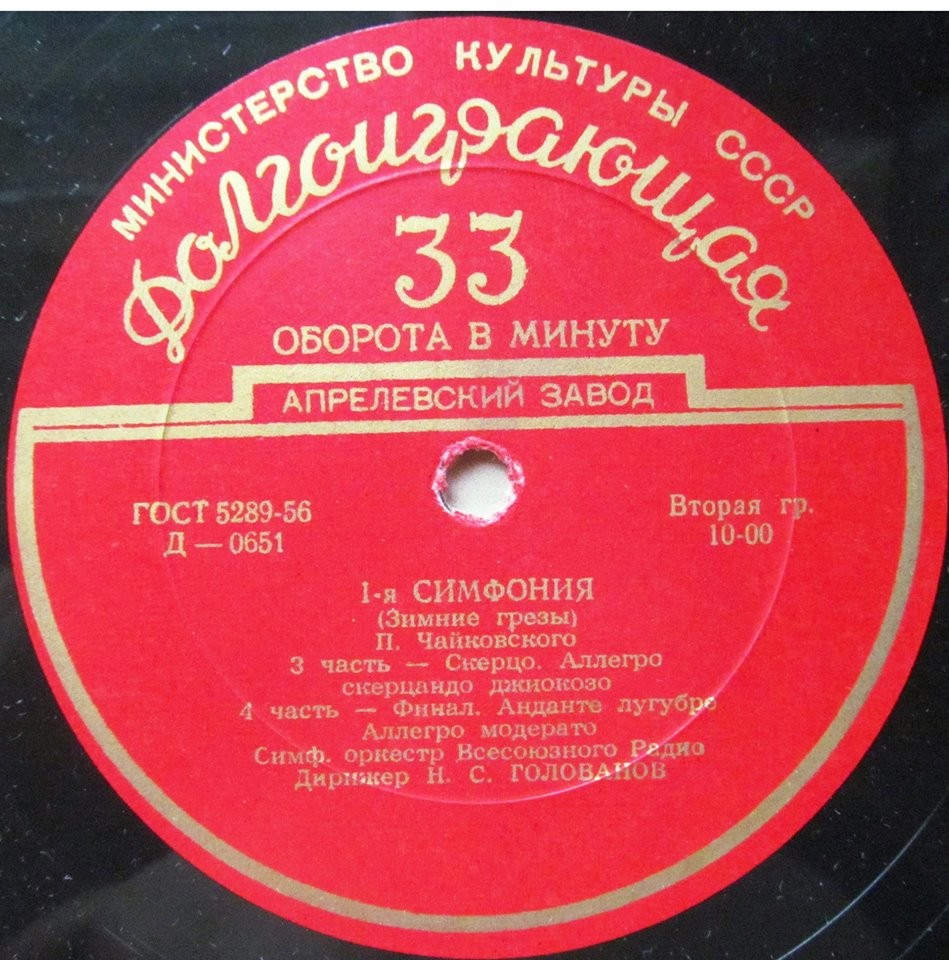 П. ЧАЙКОВСКИЙ (1840–1893): Симфония № 1 соль минор, соч. 13 (Н. Голованов)