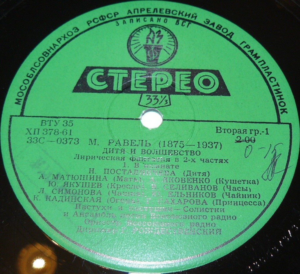 М. РАВЕЛЬ (1875–1937): «Дитя и волшебство», лирическая фантазия в 2 ч.