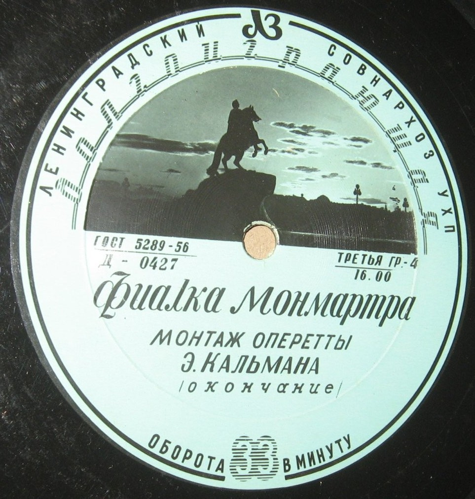 И. КАЛЬМАН (1882–1953): «Фиалка Монмартра», монтаж оперетты
