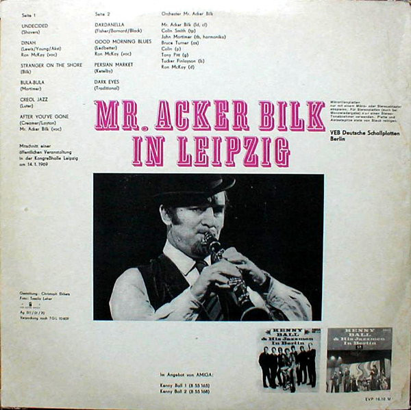 Mr. Acker Bilk in Leipzig [по заказу немецкой фирмы AMIGA 8 55 180]