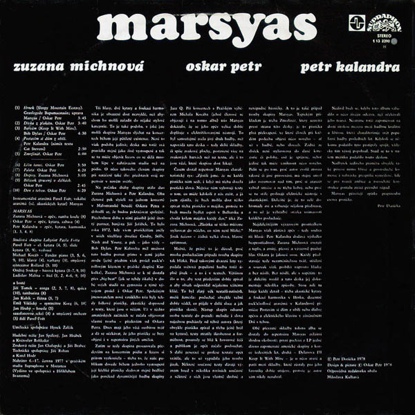 Marsyas [по заказу чешской фирмы SUPRAPHON 1 13 2390]