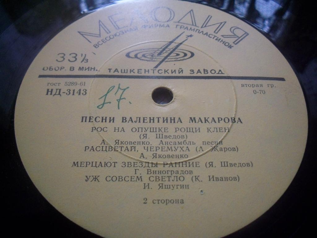 Песни Валентина МАКАРОВА (1908-1952)