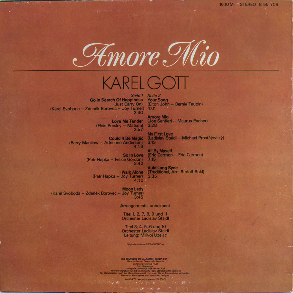 Karel GOTT. Amore mio [по заказу немецкой фирмы AMIGA 8 55 709]
